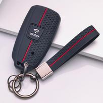 Anti Lost Silicone Keychain Lanyard for Yamaha TMAX 530 DX SX XMAX 300 with Keychain Honeycomb Texture Anti Scratch Moto Smart Key Shell Protector juoda