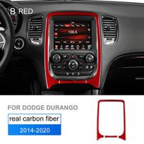 Carbon Fiber Style Interior Moulding for Dodge Durango 2014-2020 Central Control Panel Navigation Trim Red raudona