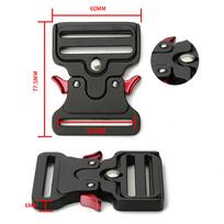 50mm 52mm Vyriškas tvirtas taktinis diržo sagtelė Greito atsegimo metalinis tvirtinimas Karinio stiliaus diržo aksesuaras Pakeičiama sagtelė black