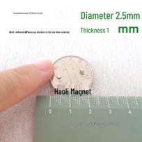 N52 Micro Strong Neodymium Magnets, 1-2.5mm Round – Powerful Small Iron Boron Magnets for Modified Molds Full size strong magnet [2.5x1mm] 50 pieces