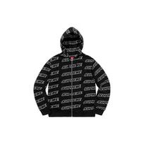 Supreme Repeat Zip Up Hooded Sweatshirt SUP-SS21-890 M black
