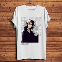 Death TheKid Funny Soul Eater Anime TShirt Men,Homme Short Sleeve Casual Print Tee,Streetwear U XL black
