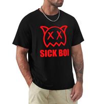 Ren Sick Boi TShirt Minimalist Casual Short Sleeve Top 4XL black