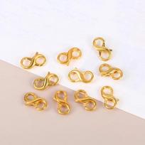 Metal Figure Eight Lobster Clasp Connectors for Key Ring Jewelry DIY Projects Quick Release Accessories Set auksas