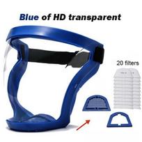 Skaidri apsauginė viso veido apsauga nuo aliejaus purslų atspari kaukė, apsauganti nuo purslų veido skydas, apsaugantis veido dangtelį virtuvės įrankiai with 20 filters