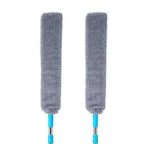 Dust Removal Extendable Feather Duster Household Cleaning Tool Flexible Fibers C gray