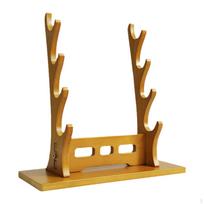 Samurajų Stovas Kardų Laikiklis Pagrindo Atrama Viduramžiškas Pakabukas Tanto Wakizashi Brown 4 Tier brown