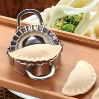 Stainless steel dumpling maker mold, easy dumpling wrapper press kitchen baking gadget white