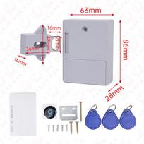 KAK Electronic Lock Locker RFID Cabinet Lock Invisible Sensor Lock Hidden Drawer Locks Keyless Child Safety Lock Door Hardware pilka spalva