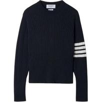 THOM BROWNE 4 Bar Stripe Detailed Crewneck Jumper MKA460A-Y3014-415 4 black