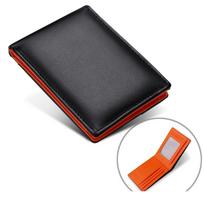 Men's leather wallet RFID Microfiber Leather wallet minimalism credit card holder Mini women's wallets gray