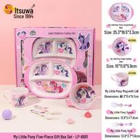 WUHE My Little Pony 5-Piece Kids Dinnerware Gift Set white