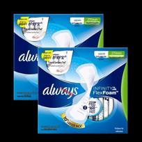 Whisper Infinity FlexFoam Liquid Sanitary Pads white