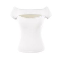Spicy One-Shoulder Crop Top with Chest Pads - European & American Summer Style Small