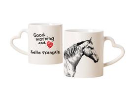Selle Francais - cup with a horse, a cute cup with a heart-shaped handle, a universal gift from the Art-Dog brand balta