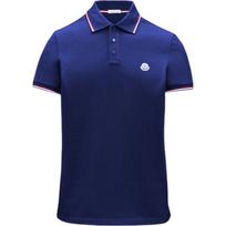 Moncler SS22 Polo Shirts Men's Indigo Polo Collar Moderate Straight Fit H20918A7030084556796 S blue