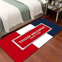 Mados Prekės ženklas T-Thom B-Brown Grindų kilimėlis INS Stiliaus Minkštas Miegamojo Grindų Namų Skalbyklės Kilimėlis Neslystantys Namų Kilimai 40cm x 60cm red