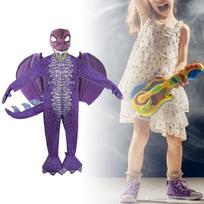 Vaikų Dinazauro Uodegos Sparnų Kaukės Rinkinys Kostiumas Drakonas Dovana Vaikams Scenai Purple S 110cm gray