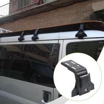 Automobilio latako tvirtinimo stogo bagažinės laikiklis reguliuojamas universalus lengvai montuojamas didelio stiprumo 12cm to 16cm black