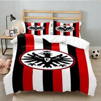 Eintracht Frankfurt Crest 3PCS Bedding set,Ideal for 1pc Duvet Cover And 2pcs Pillowcases Perfect for Fan gift,Ideal for Bedroom, Dormitory 140cmx210cm