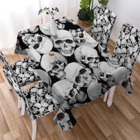 Mėlyna Skull staltiesė Gotikinė staltiesė Juoda ir balta akvarelinė dekoratyvinė staltiesė Plaunama dėmėms atspari staltiesė 40x70cm gray