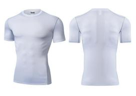 Men's Quick-Dry Compression Short Sleeve Basketball/Fitness Top 2X-Large