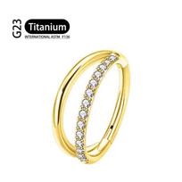 G23 16G Titano CZ Eilutė Kriauklių Nosies Žiedas Cartilage Lankelis Daith Tragus Helix Lobiukas Auskaras Vyriškas Segmentinis Clicker Pradurta Cirkonis 1.2x8mm
