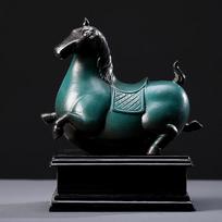 Chinese-Style Ceramic Pony Ornaments Home Accessories Study Bogu Frame Tangma Crafts Living Room Ornaments Furnishings black