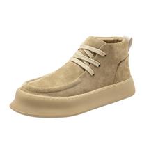 Autumn Winter Hot Selling Men's Ankle Boots Handmade Soles Comfortable Men's Business Casual Shoes Office Daily Oxford Shoes 44 beige