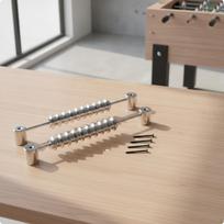 2 Pieces Foosball Scoreboard Counter String Metal Score Bead Rod Mounting Screws Table gray