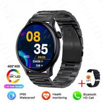 2025 Naujas NFC GPS Išmanusis Laikrodis Moterims AMOLED Visada Įjungtas Ekranas BT Skambutis Širdies Ritmas Kraujo Spaudis Fitneso Stebėklis Išmanusis Laikrodis 66*466 HD Ekranas Steel belt black