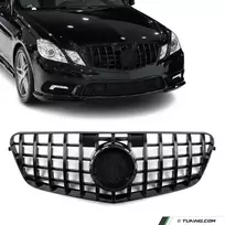 Panamericana GT išvaizdos Priekinės Grotelės skirtos Mercedes W212 / S212 pre-facelift (09-13), juodos blizgios