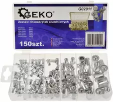 Geko Rinkinys aliuminio kniedžių veržlės 150 vnt. (20)