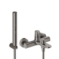 Cone Wall-Mounted Bathtub Faucet with Graphite Shower Set