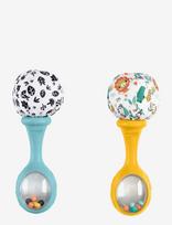 Fisher-Price - Baby Rattle ‘N Rock Maracas Toys, Set Of 2 For Infants 3+ Months, High Contrast - Barškutis - Kreminė spalva