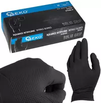 Geko SOLID GRIP nitrilo pirštinės, 50 vnt., M dydis, juodos (10)