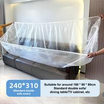 Disposable Dust Covers Elastic Plastic Dust Film Sofa Dustproof For Furniture Dormitory Sofa Wall Painting Dust Protection 1Pc