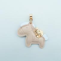 Instant Money Cartoon Pony Pendant Keychain for Couples white