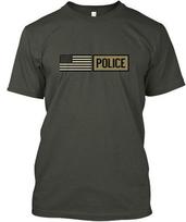 Policijos taktinis vėliavos marškinėlis Pagaminta JAV Dydis nuo S iki 5XL Unisex marškinėlis L black