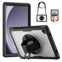 Dėklas Samsung Galaxy Tab A11 A9 8.7 Plus 11 colių X216B Atsparus smūgiams Saugus PC Silikono Hibridinis Stovas Planšetinio kompiuterio Dangtelis A9 Plus 11 inch gryna