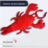 Floppy Lobster Dog Toys Plush Lobster Interactive Toy With Usb Charging Red red