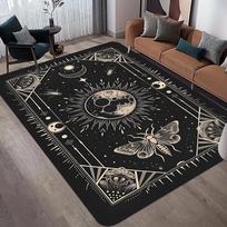 Dark Fantasy Star and Moon Tarot cards Carpet Gothic Decor Floor Mat for Bedroom Living Room Gothic Style Home Rug 80x120cm