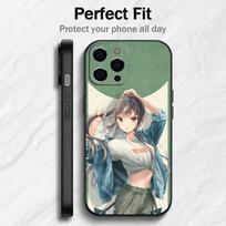 Anime Character Y-Yuki Suou  Phone Case For iPhone17,16,15,14,13,12 Plus,Max Soft Silicone Black Cover iPhone14 gray
