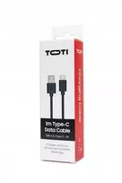 SEEK TOTI USB-A to Type-C, 1m PVC Data Cable 3A, Black