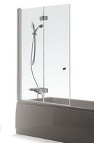 Vonios sienelė Brasta Glass Berta 80, 90, 100 cm