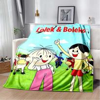 Bolekas ir Lolekas Animacinis Spaudinys Minkštas Flanelinis Antklodė Žalia Žolė Vaikams Sofos Lovo Dangalas Vaikams Animacinių Filmų Gerbėjams 80cm x 120cm
