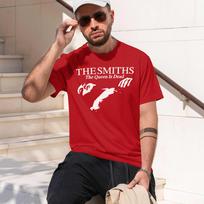 The Smiths 2026 New Fashion Heavyweight Hot Selling Retro Printed Pattern Fun Round Neck Tshirt For Daily Comfort 4XL red