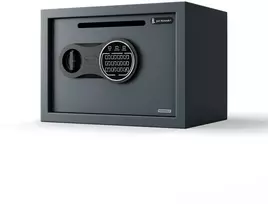Jan Nowak Mažas įmokų seifas su kodu, elektroninis, pinigams ir vokams, 350x250x250 mm: PIERCE (5907367512861)