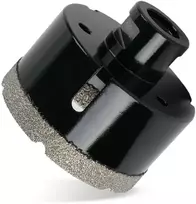 Zkh deimantinis grąžtas plytelėms 68 mm, M14 deimantinė gręžimo karūna, grąžtas 68 mm skirtas gręžti kietas keramikos, porceliano, plyteles, porceliano masės, sausas gręžimas kampiniam šlifuokliui