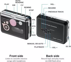 Atskira kasetinis grotuvas, nešiojamas skaitmeninis Usb audio muzikos/kasetės į Mp3 konverteris su Otg atmintimi Usb atmintinėje / nereikalaujama Pc